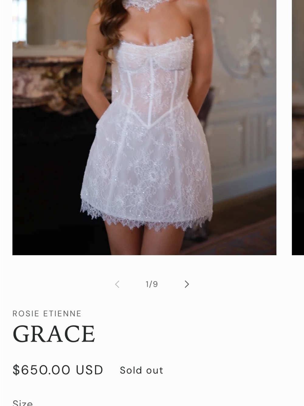 Rosie Etienne Grace White Lace Corset Mini Dress